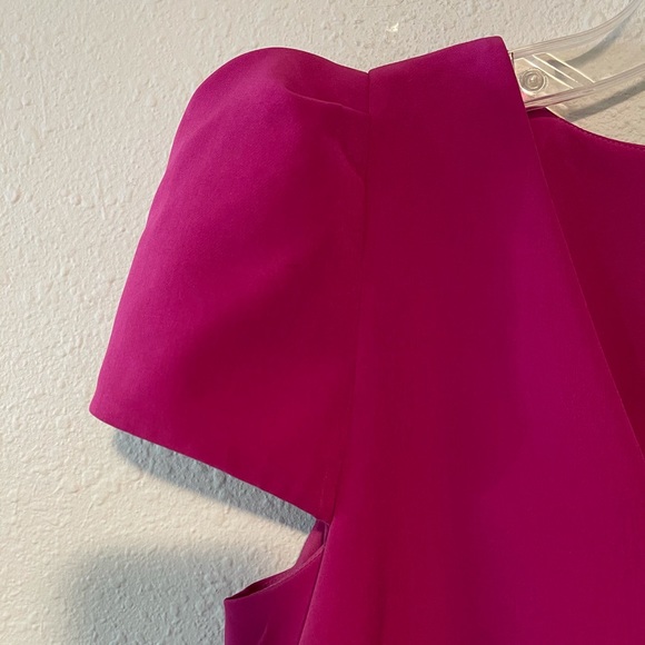 Milly Josie Puff-Sleeve Italian Cady Minidress - Picture 6 of 12